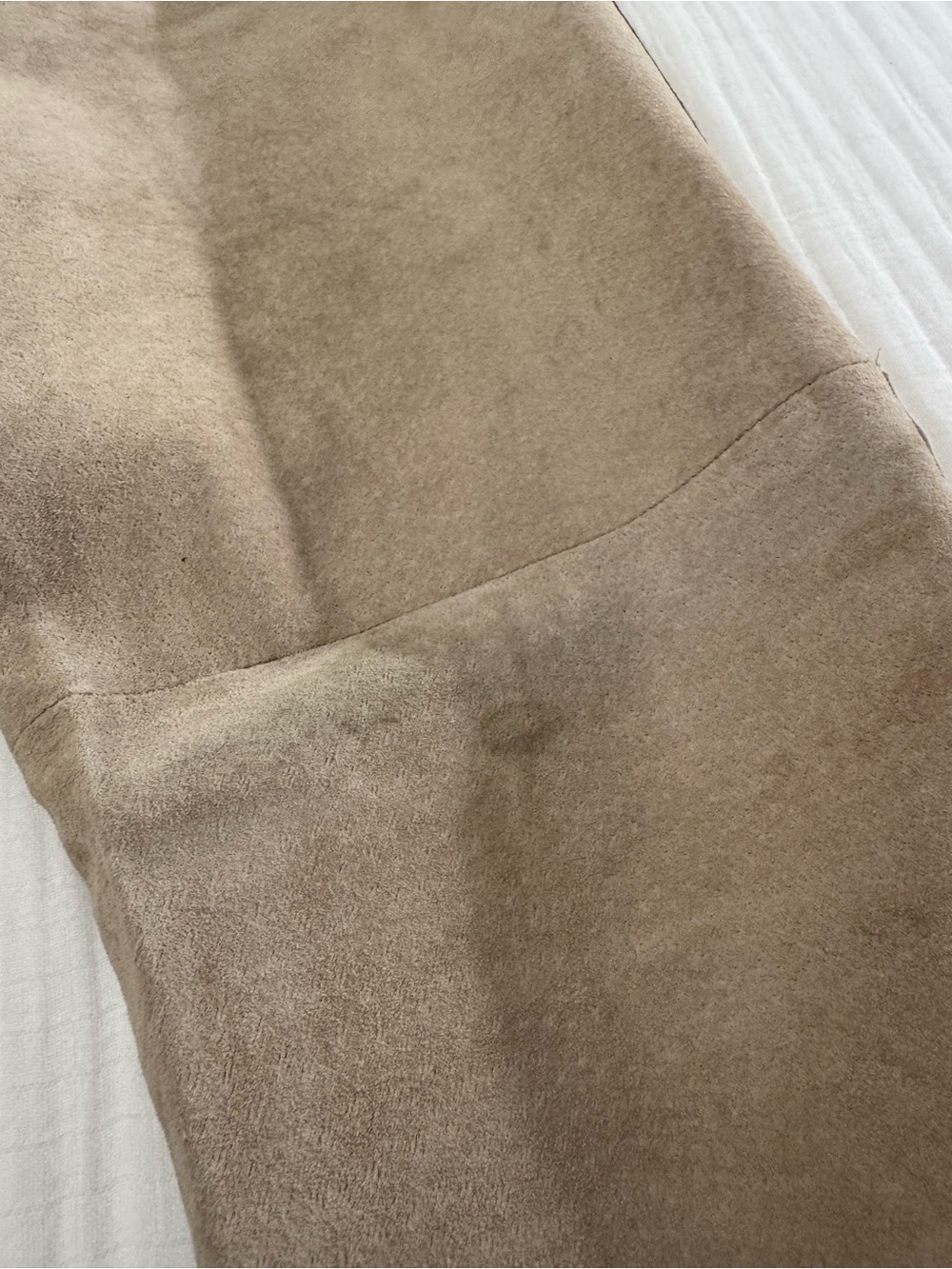 bebe Taupe Suede-Look Boot Flare Pants - Picture 4 of 4